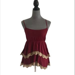 Charlotte Russe ruffle tank.